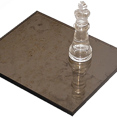bronze antique mirror tinted sample glass 185mm